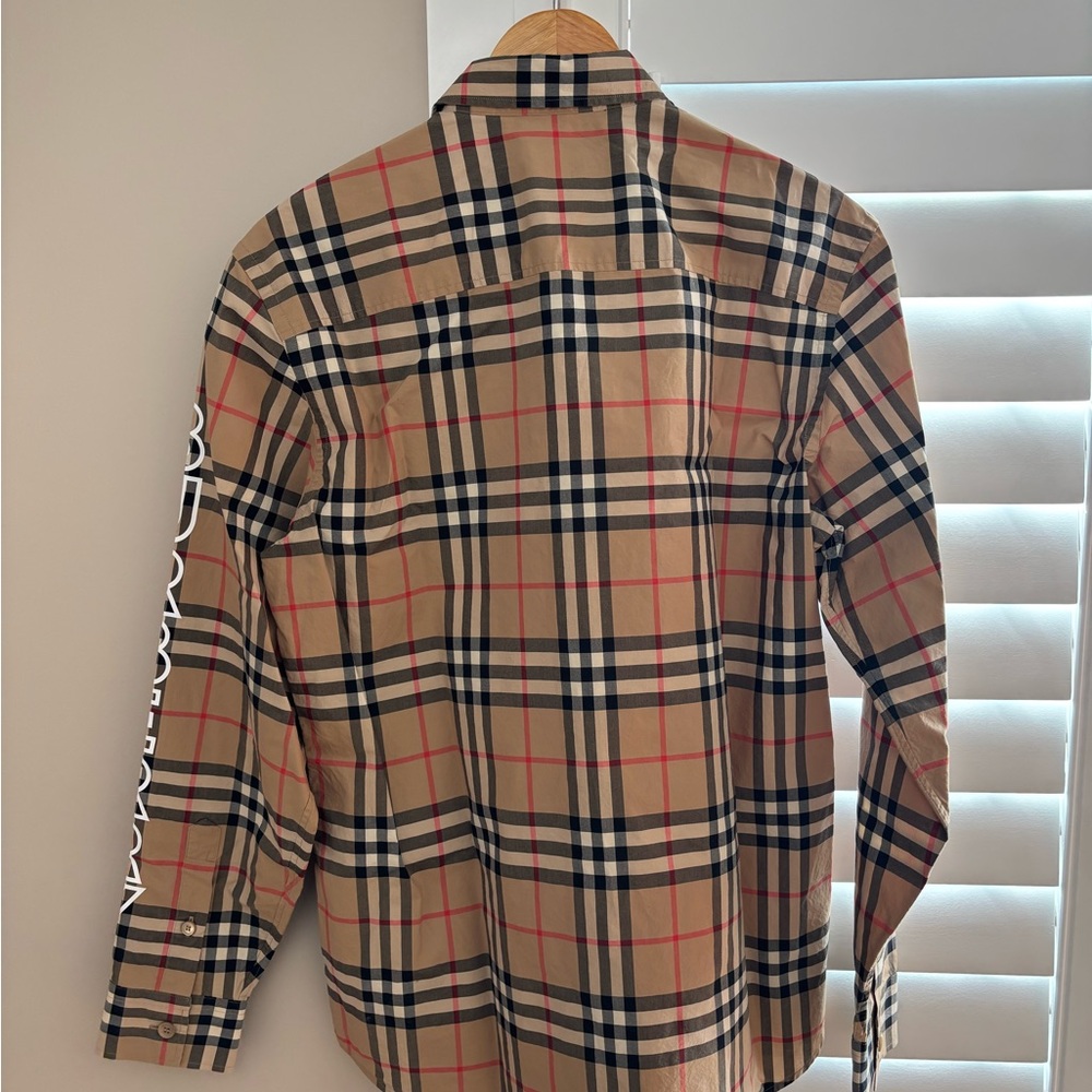 Burberry Beige Checkered Men's Shirt - Picture 2 of 9